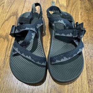Chaco Navy, Black, and Gray Kids Sandals